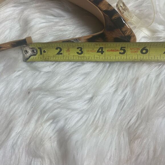 SIMMI London clear plastic sling back Leopard prints trim and heels Size 8 - Picture 7 of 8
